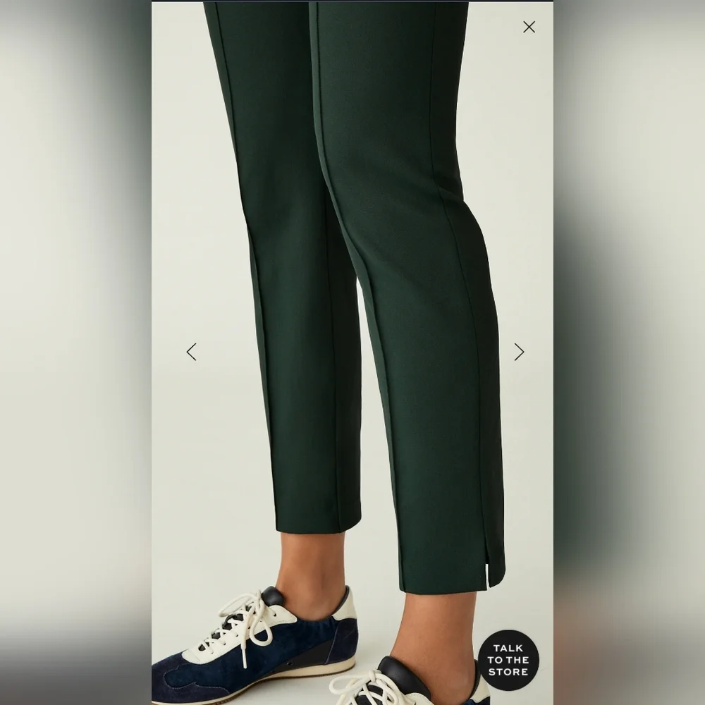 Tory Burch Tech Twill Mid-rise Ankle Length Golf Pants Size 0 in Conifer
